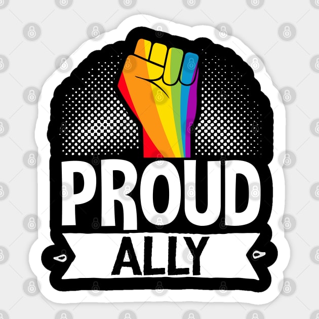 LGBT Gay Pride Month  Proud Ally  Fist Sticker by Caskara